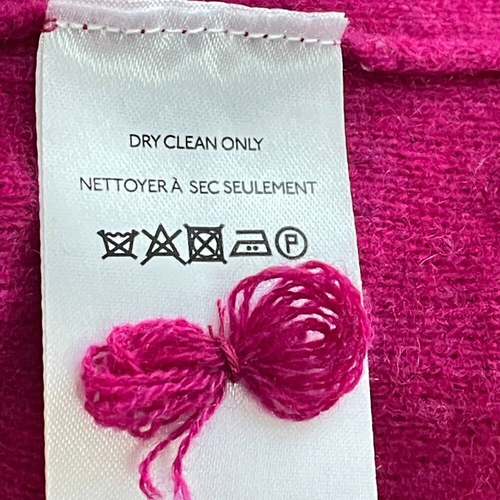 Pilcro 100% Cashmere Pink Oversized Split Neck Sweater Large Soft Luxe - Picture 11 of 11